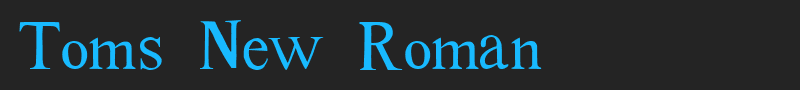 Toms New Roman font